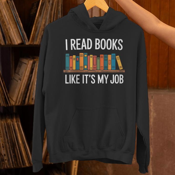Women's I Read Books Like Its My Job Reading Humor Unisex Hoodie Women's I Read Books Like Its My Job Reading Humor Unisex Hoodie