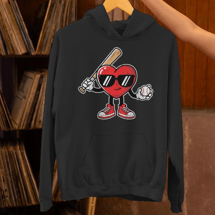Women's Valentines Day Heart Baseball Player Sports Boys Kids Men Unisex Hoodie Women's Valentines Day Heart Baseball Player Sports Boys Kids Men Unisex Hoodie