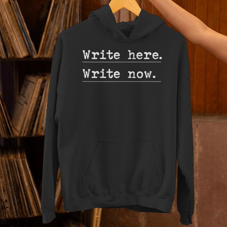 Write Here Writer Author Book Journalist Novelist Unisex Hoodie Write Here Writer Author Book Journalist Novelist Unisex Hoodie