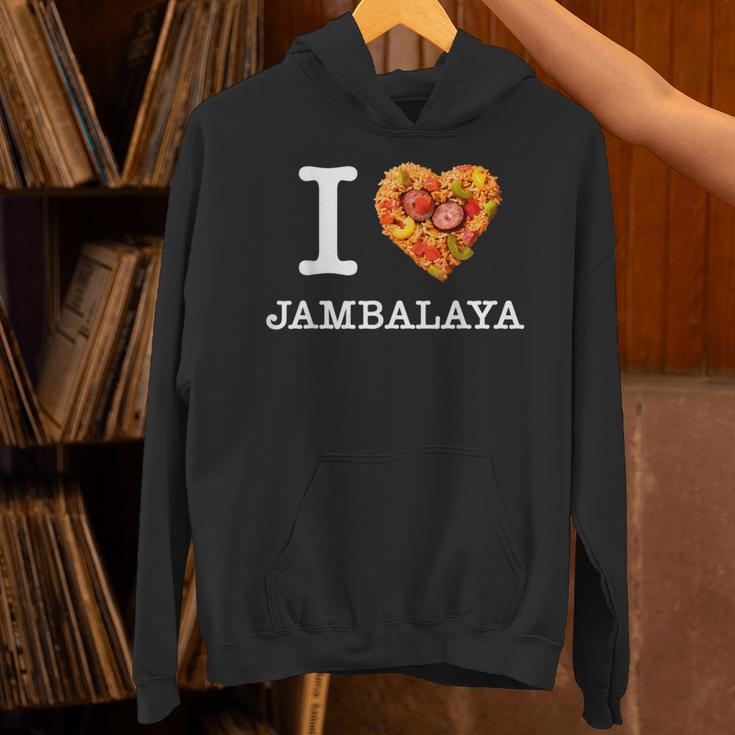 “I Love Jambalaya” のジャンバラヤ好き向けデザイン パーカー