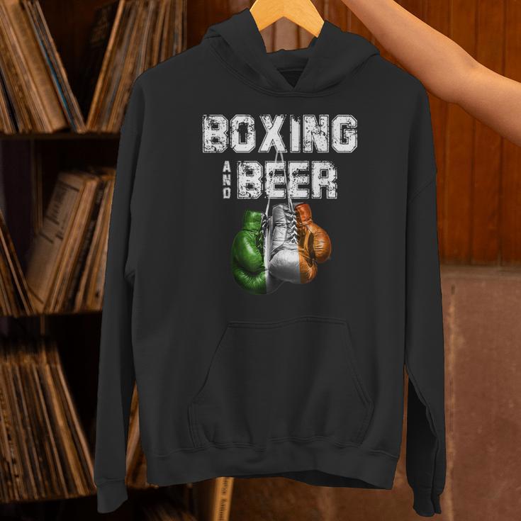 アイルランドのボクシングとビール 面白いアイルランド国旗tシャツ パーカー