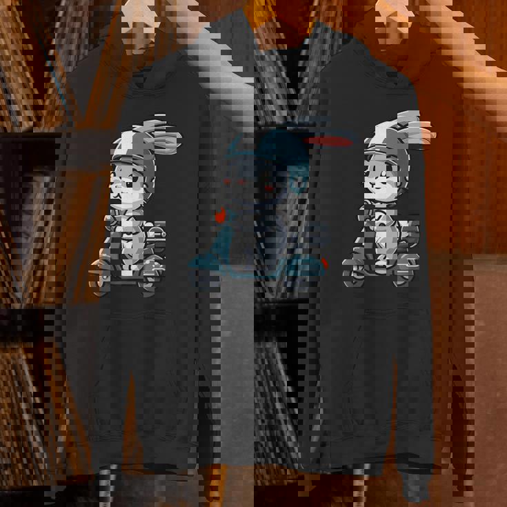 ウサギ スクーター ペット 面白い オートバイ パーカー