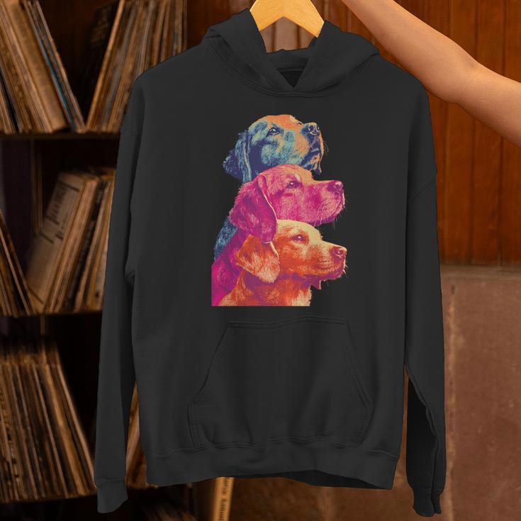 カラフルなラブラドールレトリバー犬夏の美的ペットアート 長袖tシャツ パーカー