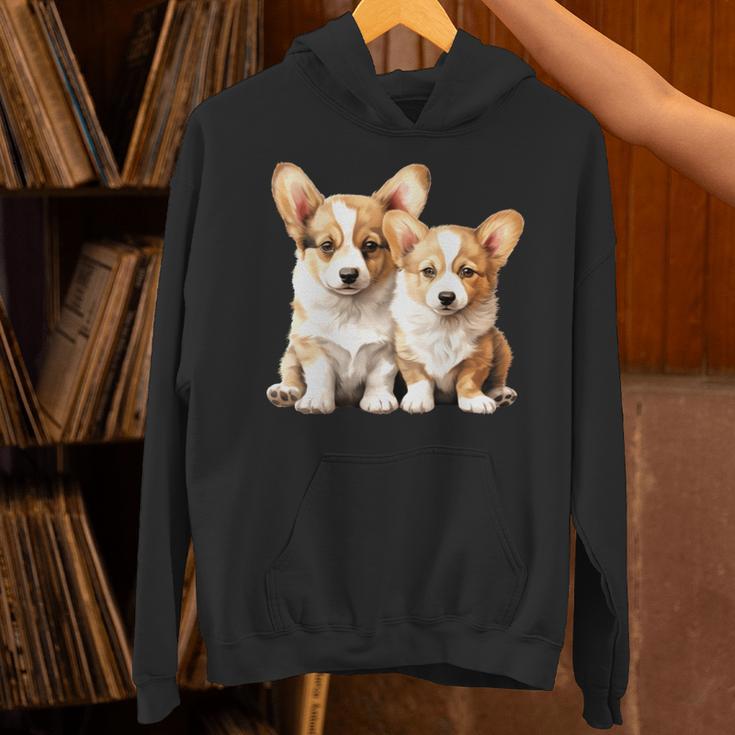 コーギー子犬 長袖tシャツ パーカー