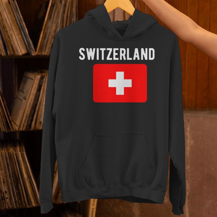 スイス国旗 スイス国地図フラッグ パーカー