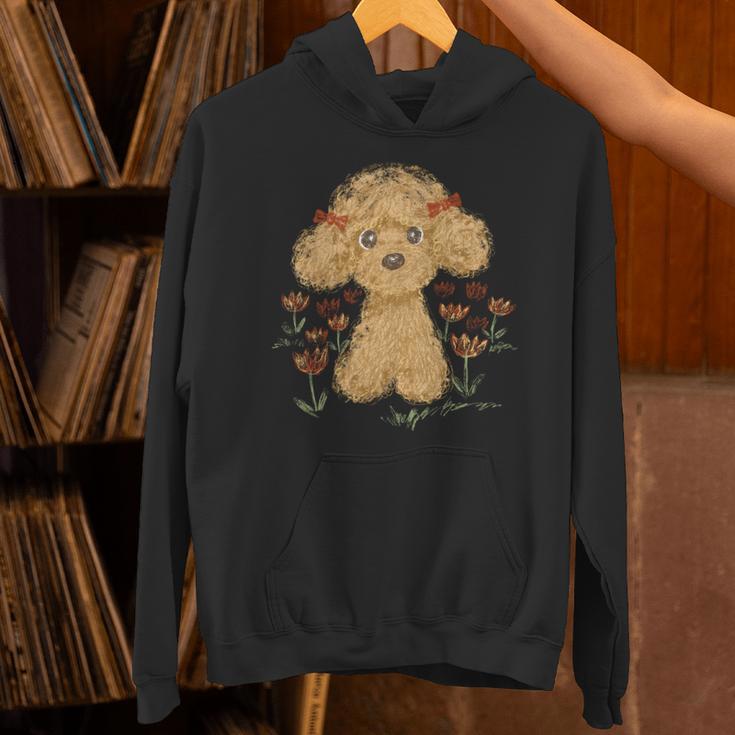トイプードル かわいい いぬ 子犬 ペット おもしろ 動物 アート イラスト 長袖tシャツ パーカー
