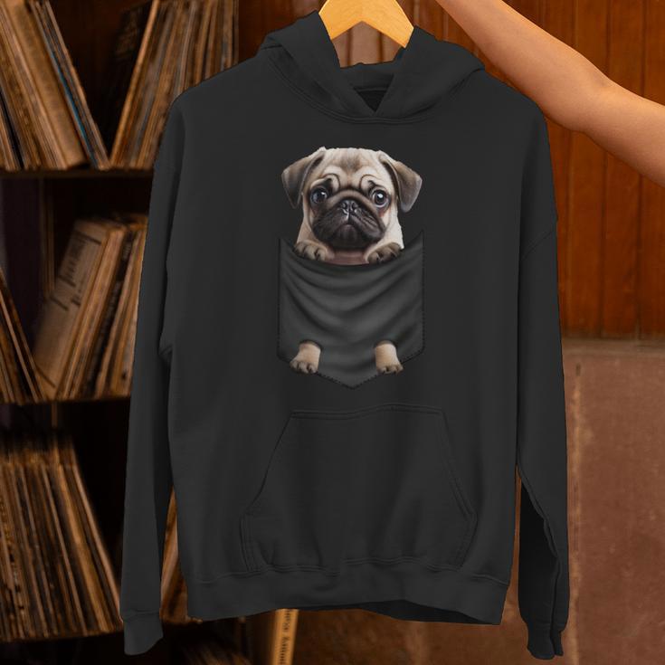 パグ 面白いtシャツ イヌ ポケット わんこ メンズ 犬好き グッズ かわいい おもしろ 面白い 服 ネタ 長袖tシャツ パーカー