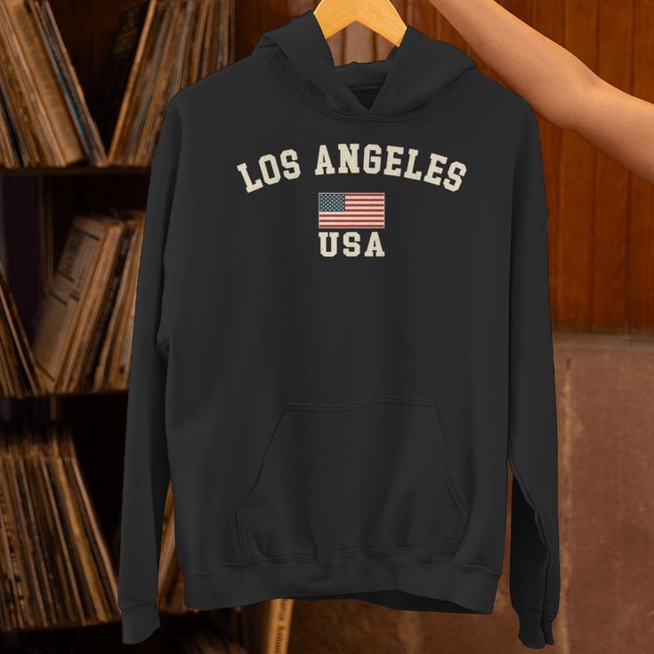 ビンテージ ロサンゼルス アメリカ アメリカ 国旗 La クール お土産 レトロ 長袖tシャツ パーカー