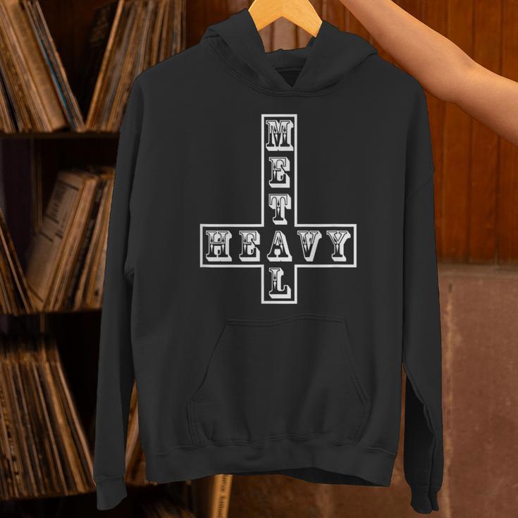 ヘビーメタル逆さま逆十字メタルヘッドサタン面白い Heavy Metal Inverted Crossatan パーカー