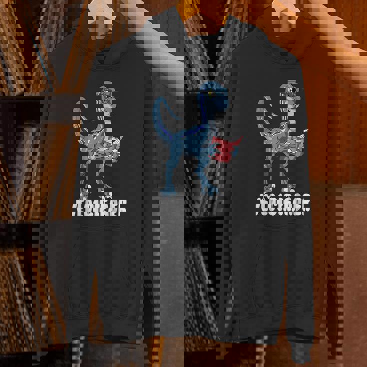 ベロシアダー ベロキラプトル 恐竜 読書 本好き パーカー