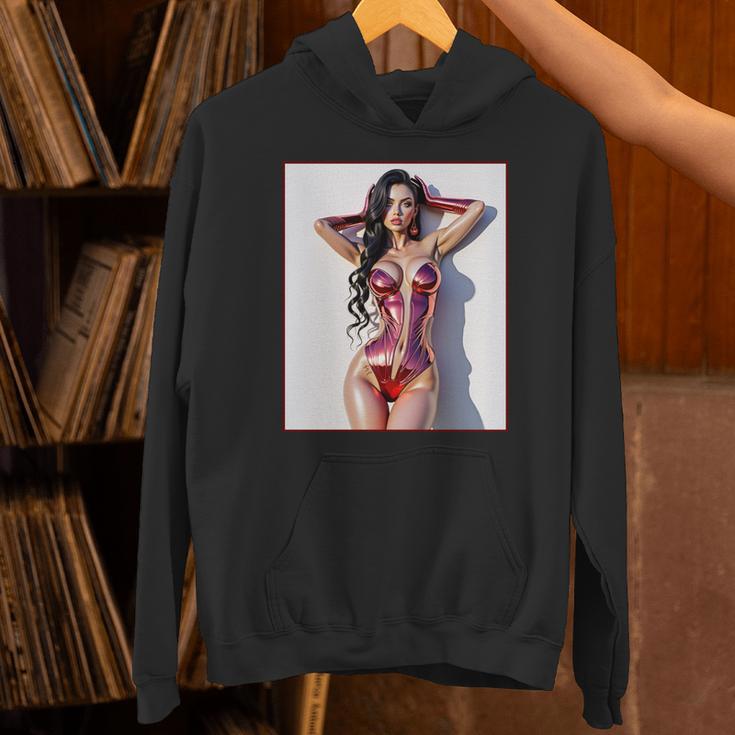 ホットガールオンtシャツ 男性用 セクシー巨乳sfピンナップガール 長袖tシャツ パーカー