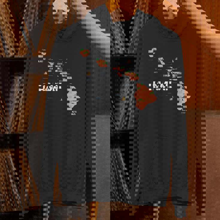 地図 ヴィンテージ お土産 ハワイ諸島 パーカー