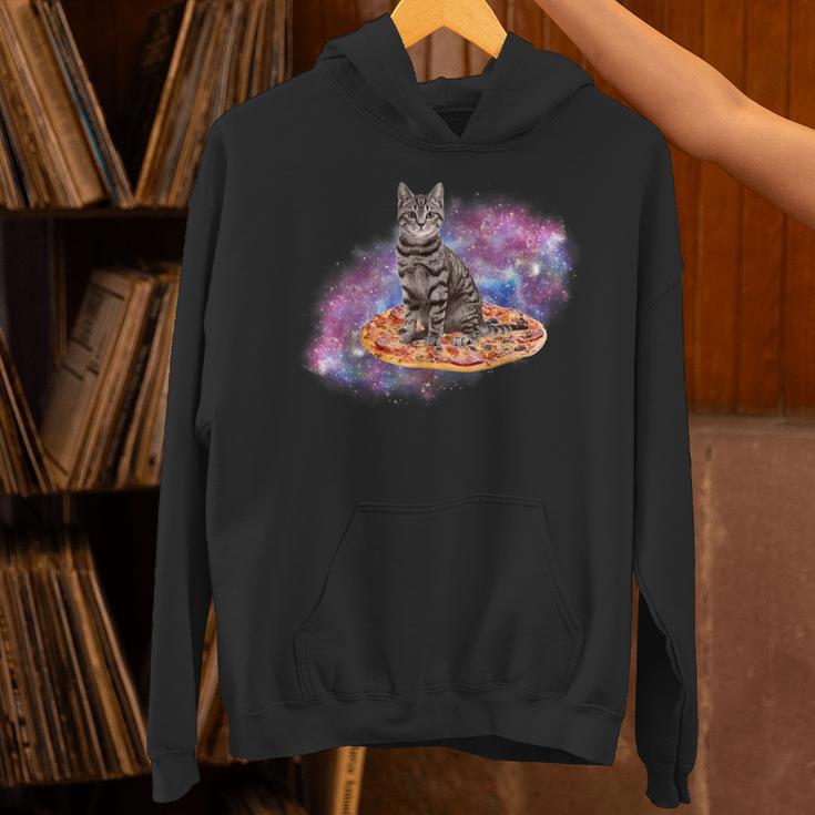 宇宙の猫とピザ パーカー