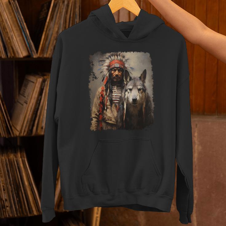 男と狼 長袖tシャツ パーカー