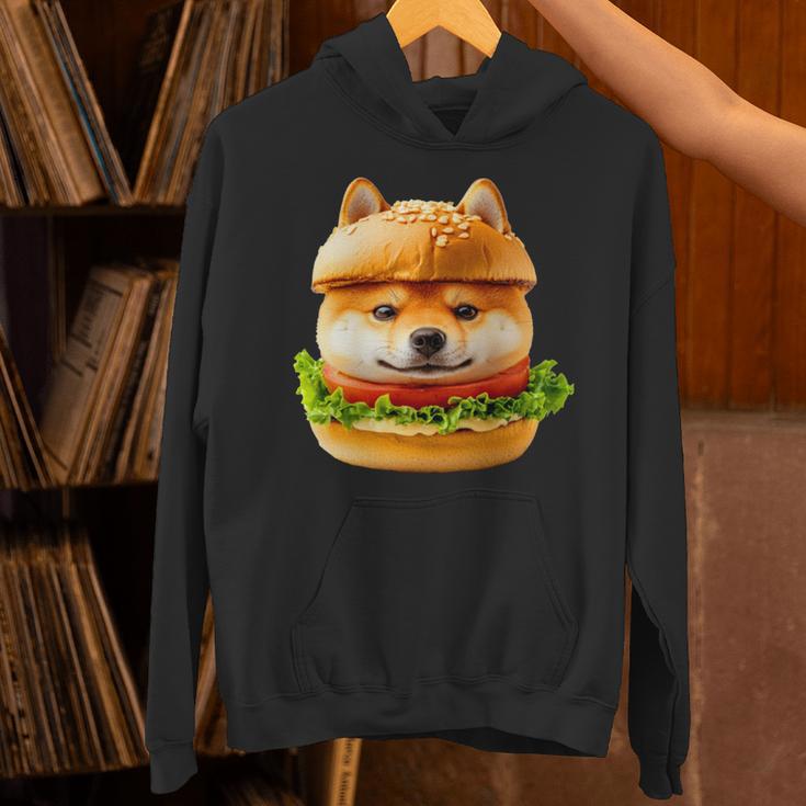 面白いtシャツ 柴犬 犬 イヌ ハンバーガー メンズ 犬好き グッズ かわいい おもしろ 面白い 服 ネタ 長袖tシャツ パーカー