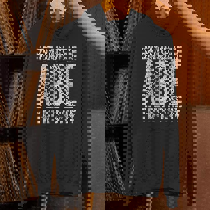 面白い名前入りシャツ Because I'm Abe That's Why パーカー