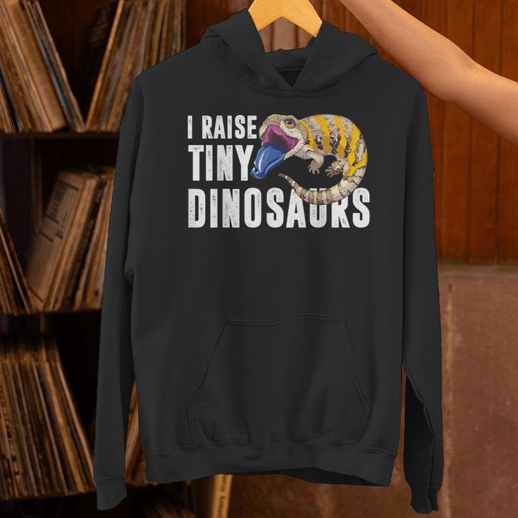 面白い青い舌のキンク I Pull Little Dinosaurs パーカー