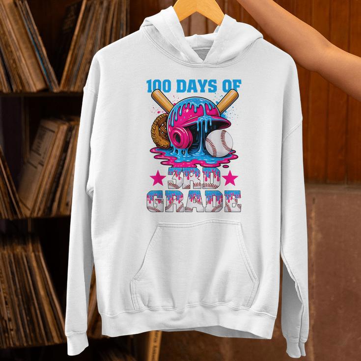 100 Days Of 3rd Grade Baseball 100th Day Of School Boys Kids Unisex Hoodie