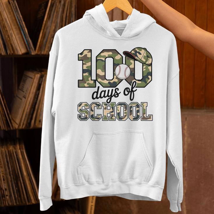 100 Days Of School Camo Baseball Camouflage For Kids Unisex Hoodie 100 Days Of School Camo Baseball Camouflage For Kids Unisex Hoodie