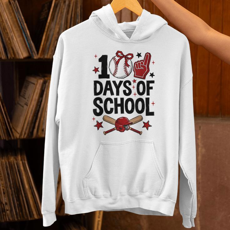 100 Days Of School Coquette Bow Baseball 100th Day Girl Kid Unisex Hoodie 100 Days Of School Coquette Bow Baseball 100th Day Girl Kid Unisex Hoodie