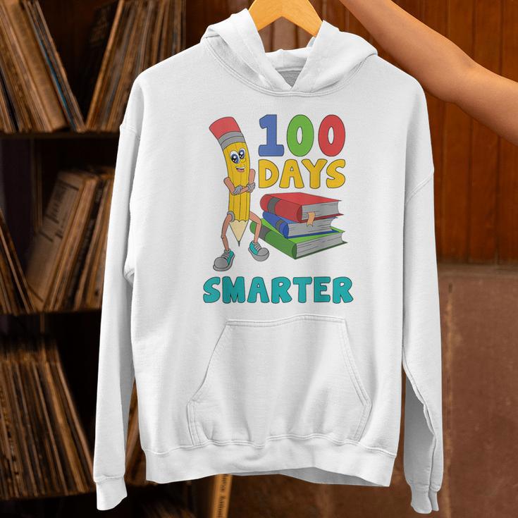 100 Days Smarter Teacher Student Books 100th Day Of School For Men Women Kids Unisex Hoodie