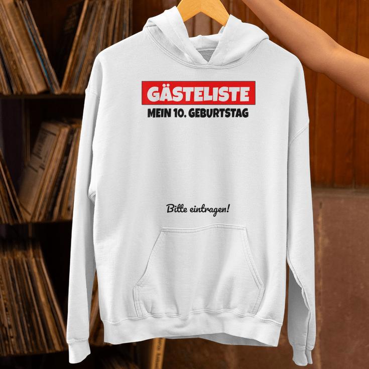 10th Birthday Guest List Guest Book Ten Years Unisex Hoodie 10th Birthday Guest List Guest Book Ten Years Unisex Hoodie