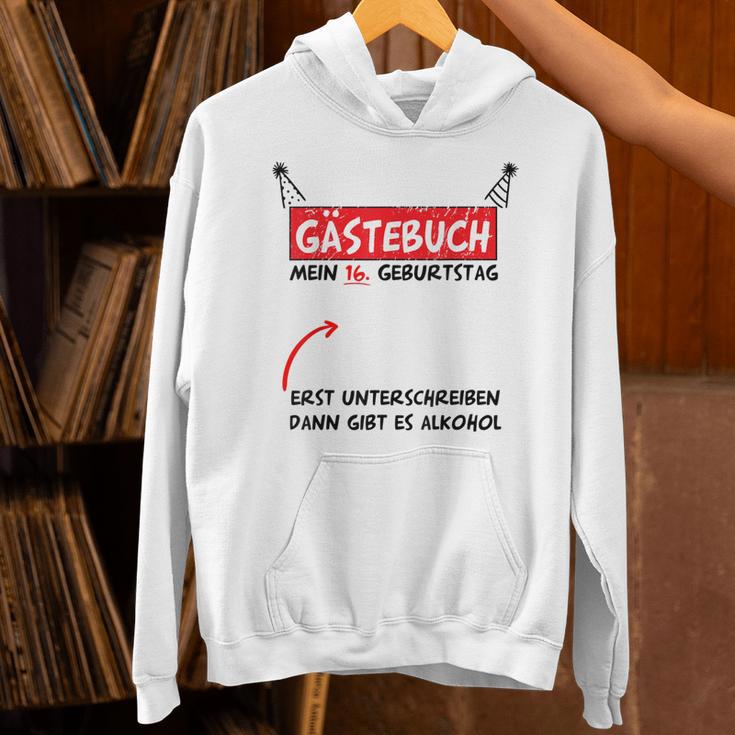 16th Birthday Boy Girl Party Guest Book Unisex Hoodie 16th Birthday Boy Girl Party Guest Book Unisex Hoodie