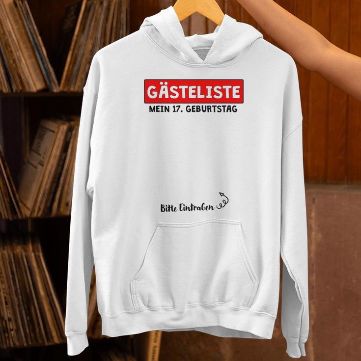 17th Birthday Party Guest Book 17 Years Man Woman Unisex Hoodie