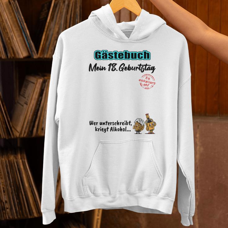 18th Birthday Guest Book 18 Years Girl Boy Unisex Hoodie