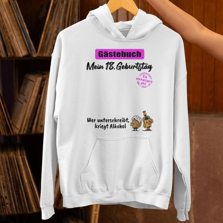 18th Birthday Guest Book 18 Years Girl Woman Unisex Hoodie