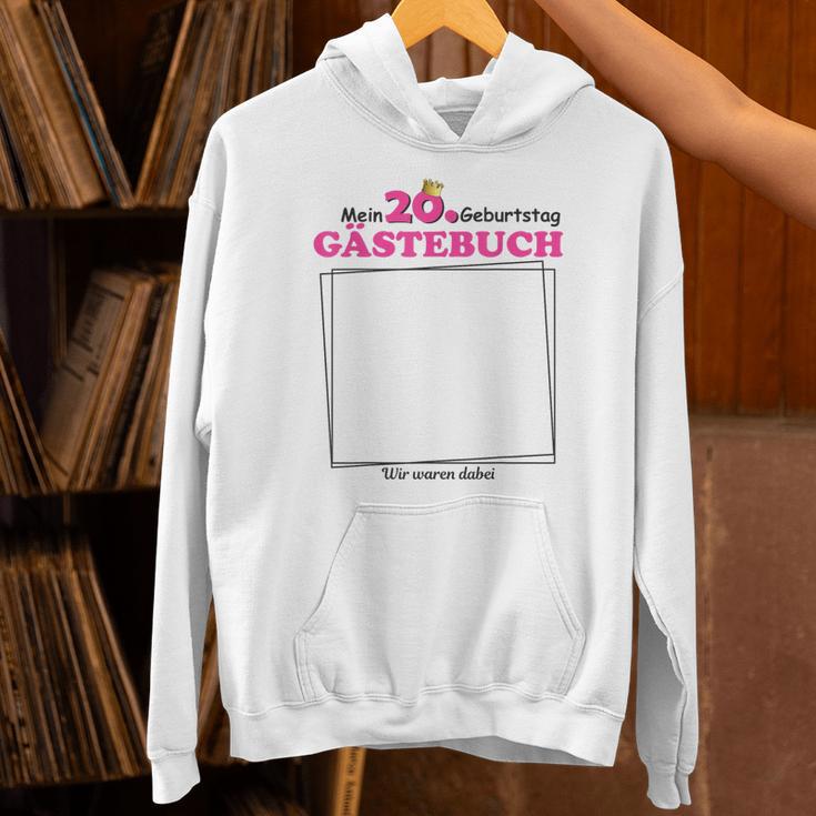 20th Birthday Guest List Party Guest Book Girls Women Unisex Hoodie