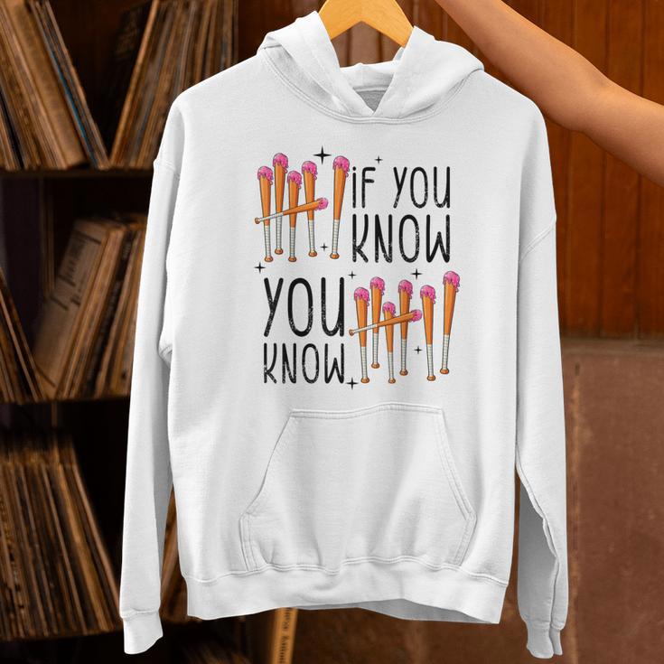 6 7 If You Know You Know Baseball Ice Cream Dip Unisex Hoodie