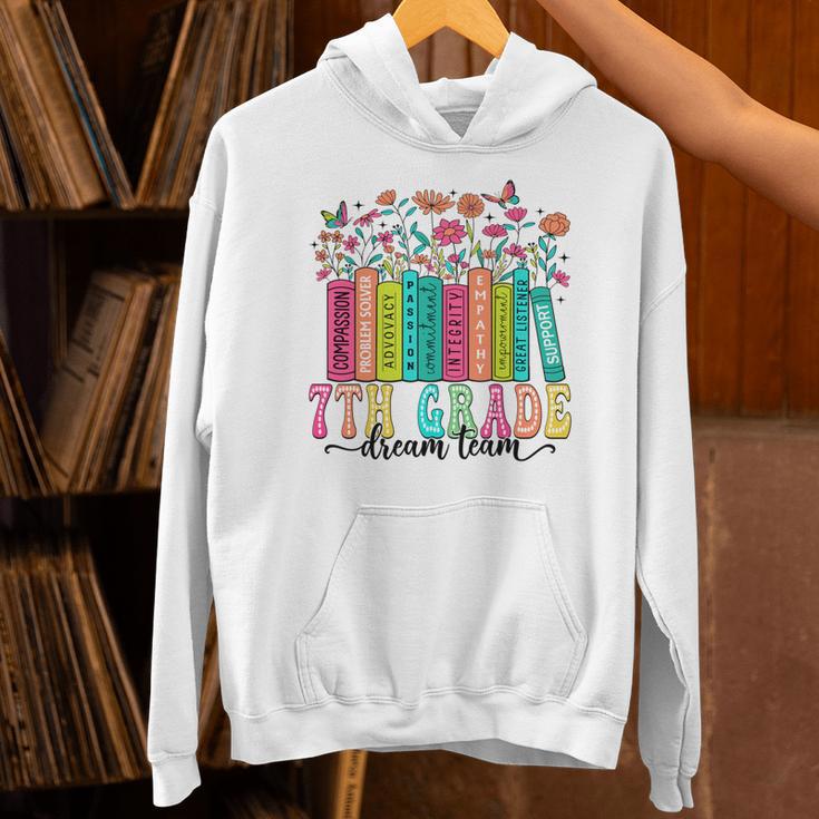 7Th Grade Dream Team Book Wildflower First Day Of School Performance Unisex Hoodie 7Th Grade Dream Team Book Wildflower First Day Of School Performance Unisex Hoodie