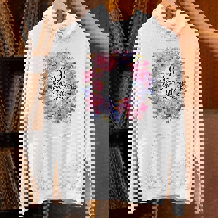 91 Years Loved 91歳の誕生日 フローラルリース ナインティワン パーカー