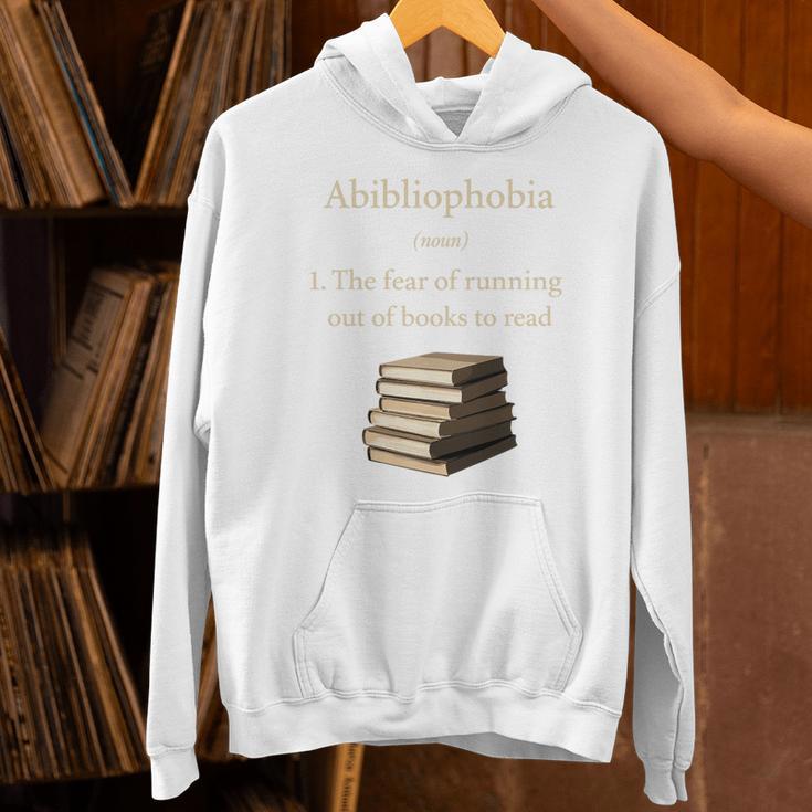 Abibliophobia Definition Book Lover Premium Tri-Blend Unisex Hoodie