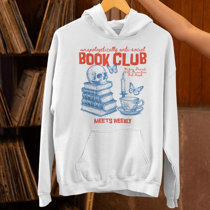 Anti Social Book Club Romance Reader Introverted Bookish Unisex Hoodie