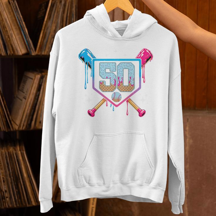 Baseball 50 Year Old Ice Cream Drip 50th Birthday Number 50 Unisex Hoodie Baseball 50 Year Old Ice Cream Drip 50th Birthday Number 50 Unisex Hoodie