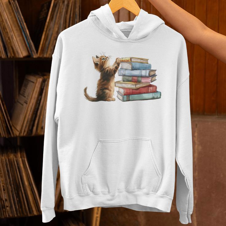 Book Cat Lover Reading Read Books Unisex Hoodie Book Cat Lover Reading Read Books Unisex Hoodie