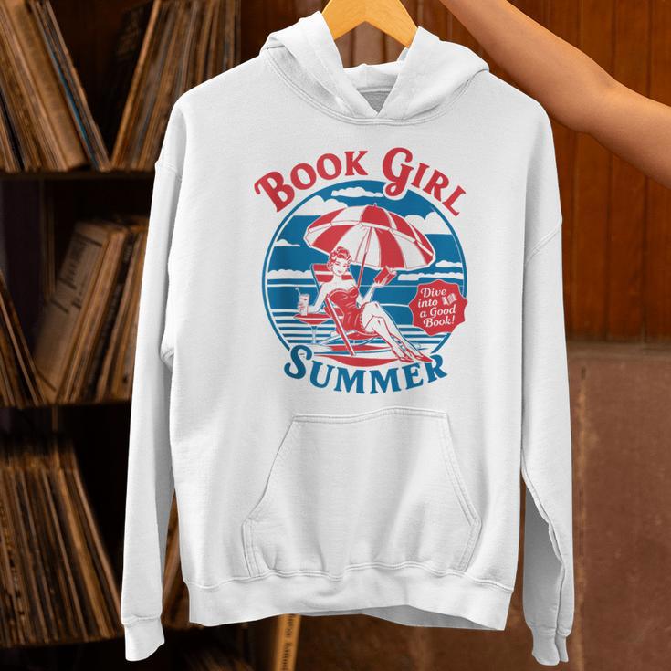 Book Girl Summer Women Retro Bookish Vacation Reader Unisex Hoodie Book Girl Summer Women Retro Bookish Vacation Reader Unisex Hoodie