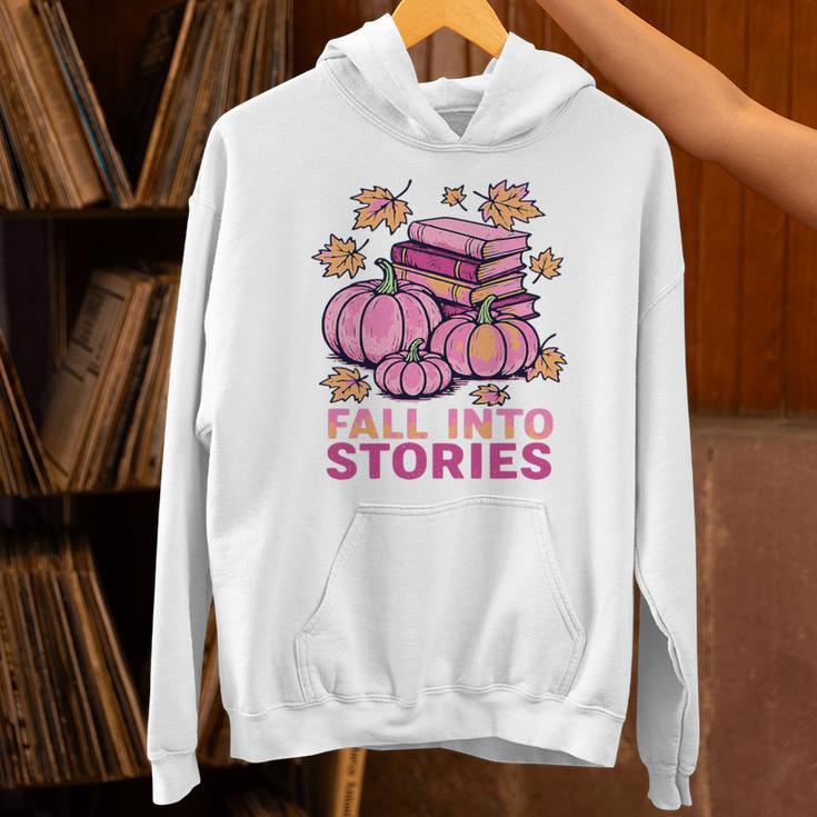 Bookcore Coquette Pinkoween Fall Into Stories Books Premium Tri-Blend Unisex Hoodie