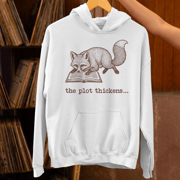 Bookish Fox Reading Fiction Novel Book Vintage Bookworms Unisex Hoodie