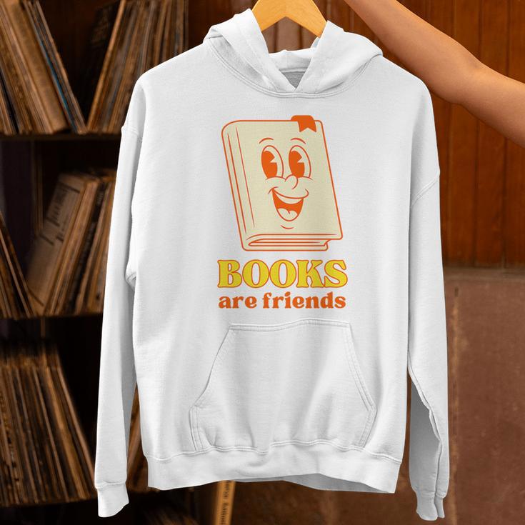 Books Are Friends Bookish Bookstore Library Premium Tri-Blend Unisex Hoodie