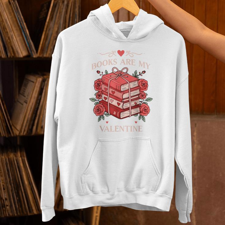 Books Are My Valentine Book Lover Heart Matching Party Unisex Hoodie