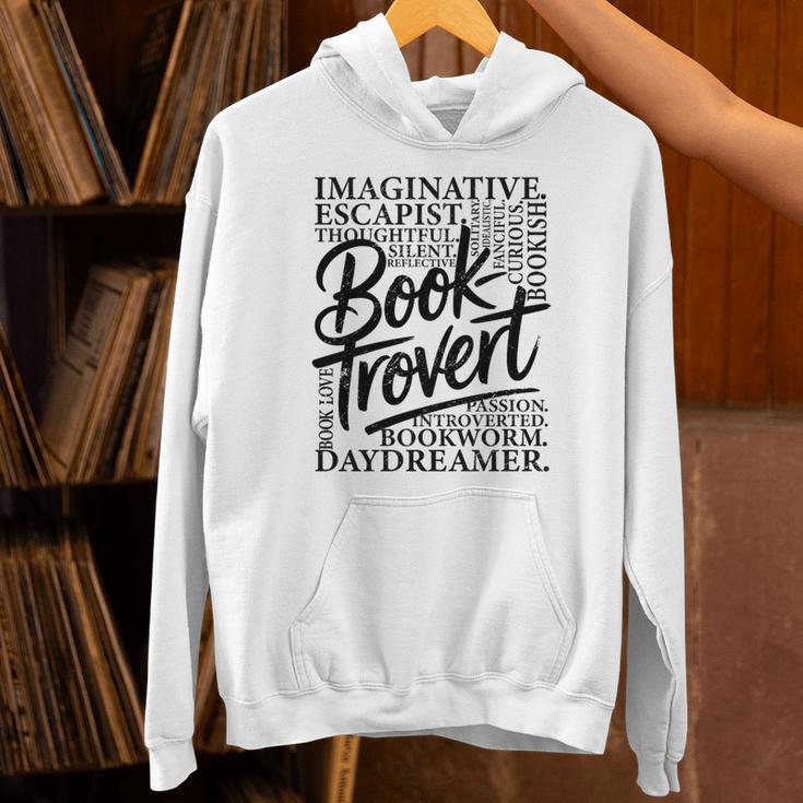 Booktrovert Reader Introvert Book Lover Premium Tri-Blend Unisex Hoodie