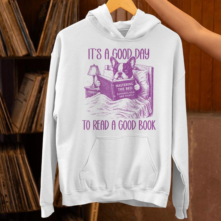 Boston Terrier Reading Book Good Day To Read a Book Unisex Hoodie Boston Terrier Reading Book Good Day To Read a Book Unisex Hoodie