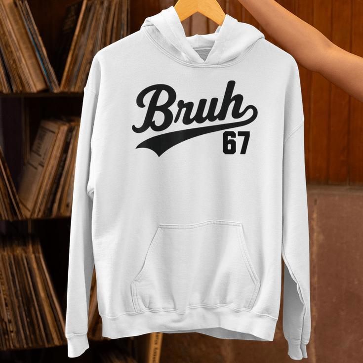 Bruh Baseball Style Number 67 Sports Bro Slang Meme Brother Unisex Hoodie