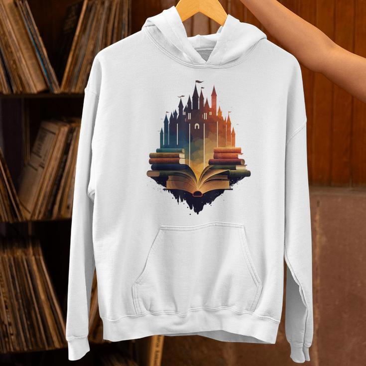 Castle Of Books Imagination Art Book Lover Unisex Hoodie
