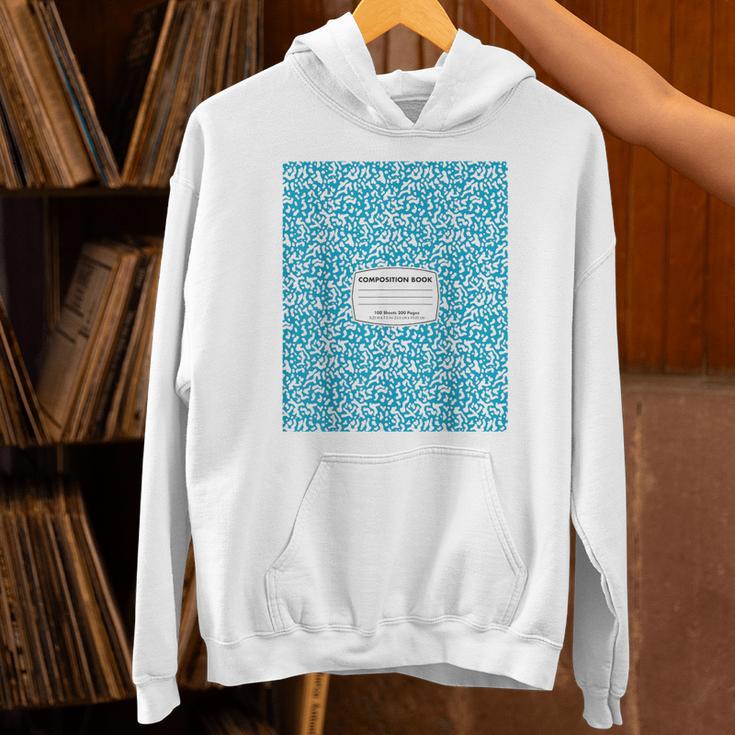 Classic Sky Blue Composition Book School Book Teachers Unisex Hoodie