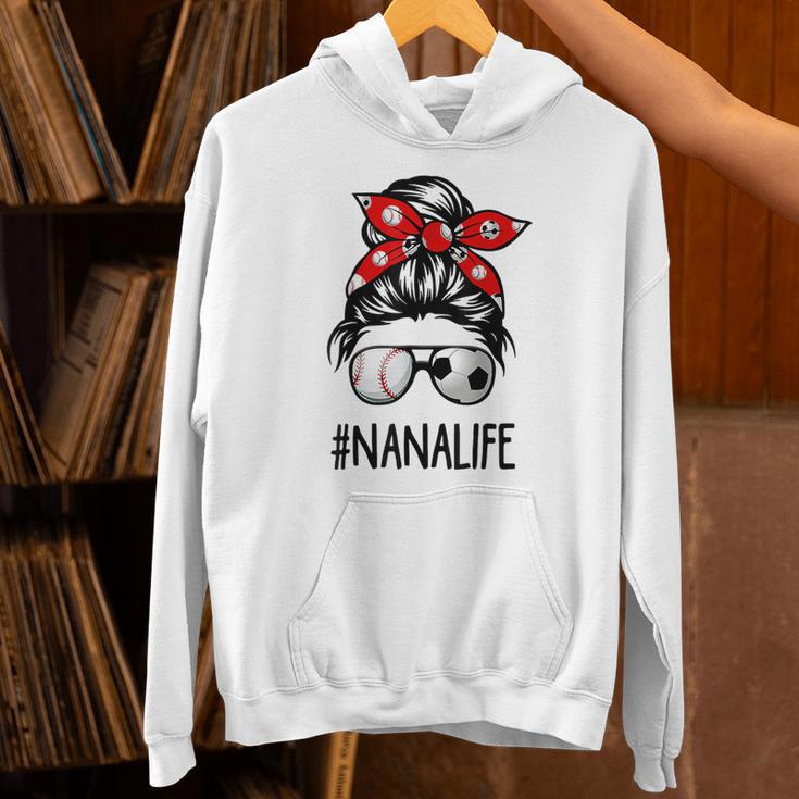 Classy Nana Life Soccer Messy Bun Baseball Mother's Day Unisex Hoodie Classy Nana Life Soccer Messy Bun Baseball Mother's Day Unisex Hoodie