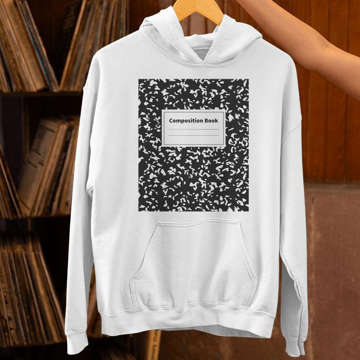 Composition Book Notebook School Class Premium Tri-Blend T-Shirt Unisex Hoodie
